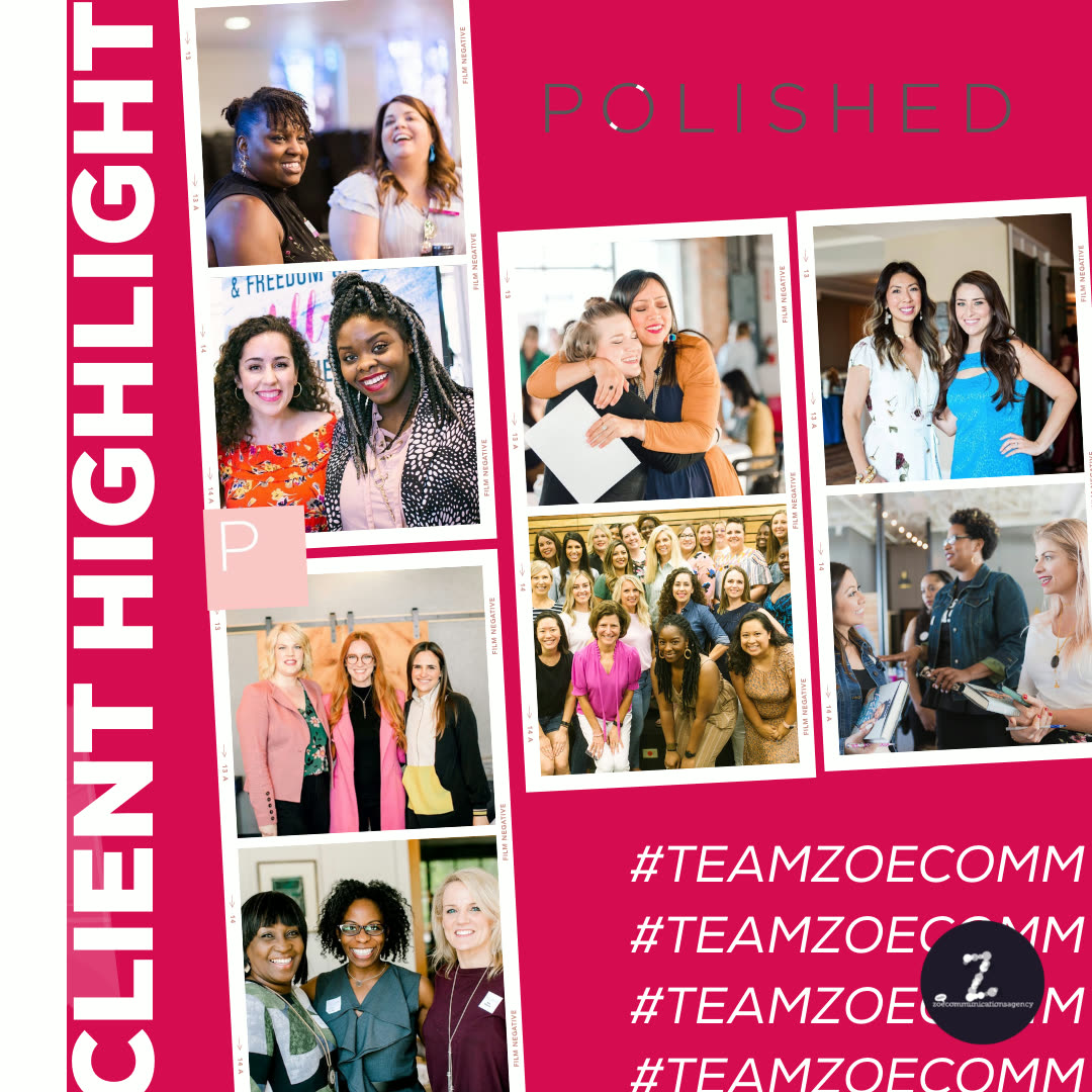 Polished client highlight collage of podcast and campaign visuals